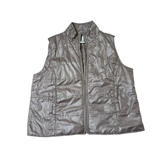 ORVIS Women's Quilted Puffer Vest size Large 14/16, Tan with a bit of shimmer - Picture 1 of 5